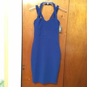 Guess JAYNE Cobalt Bodycon Dress sz 2 NWT